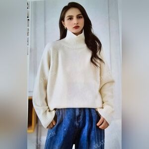 #7415 West loop women's towel neck sweater